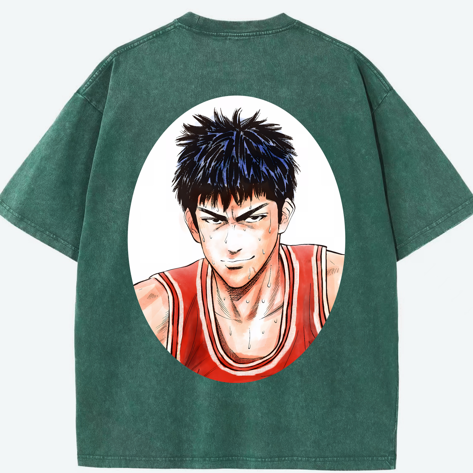 （画像用） SLAM DUNK／スラムダンク 綿100% ヴィンテージ風 半袖Tシャツ（背面プリント）